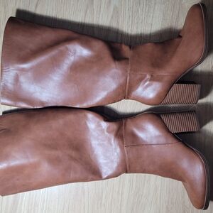 Unisa Tan Heeled Boots